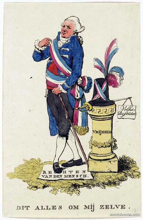 Spotprent op de Staatsregeling van 1798