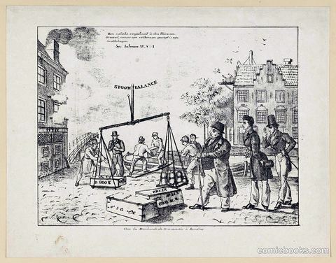 Spotprent op het bedrog van de firma C. de Bruyn & Zonen