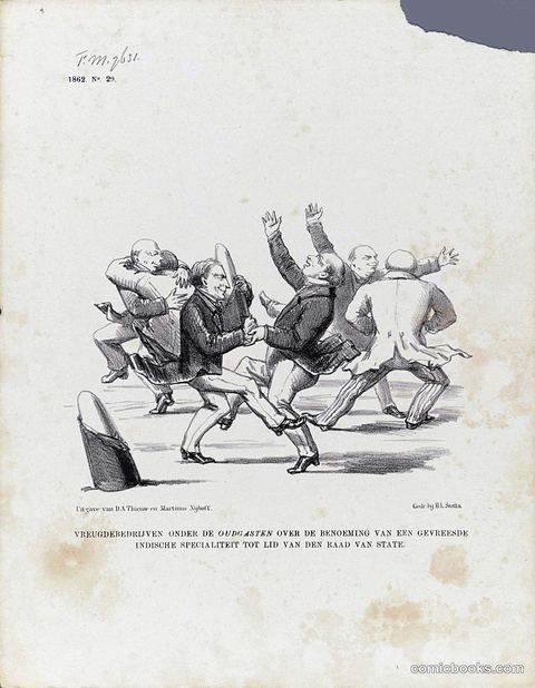 Political Cartoon on Van Hoëvell's Appointment to the Council of State