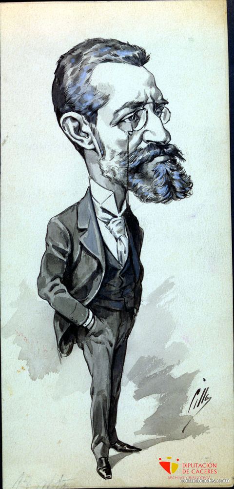 Caricature of Javier de Burgos y Larragoiti