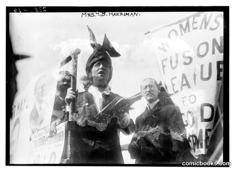 Mrs. H. B. Harriman at a Women's Fusion League Rally, New York