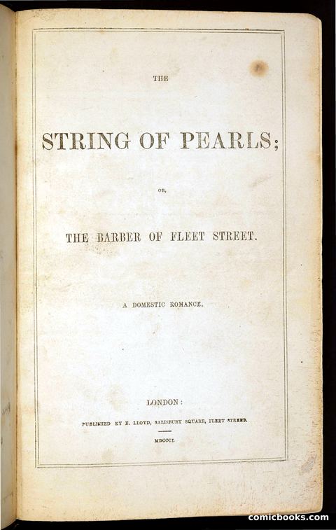 The String of Pearls; or, The Barber of Fleet Street
