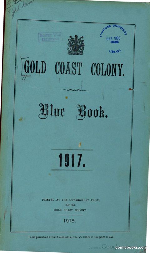 Blue Book Magazine, Gold Coast Colony Issue