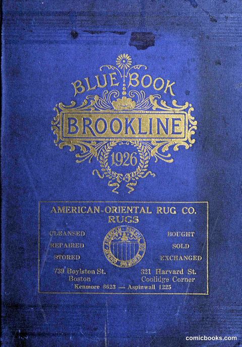 Blue Book of Brookline, 1926