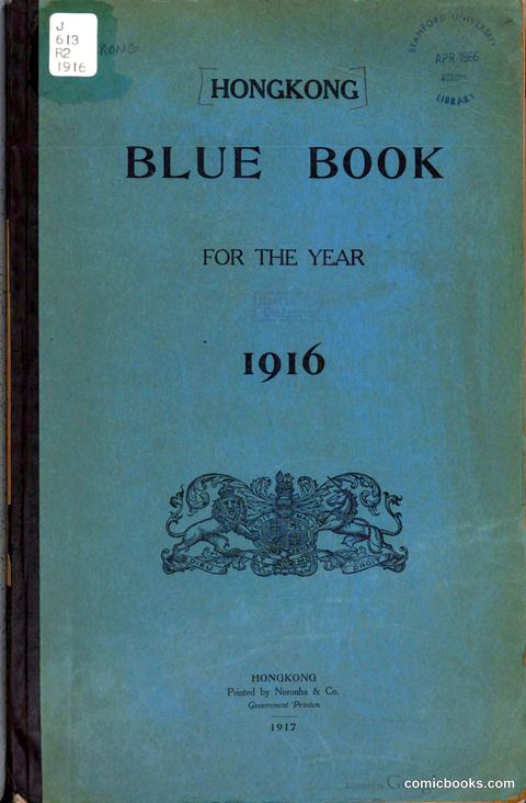 Hong Kong Blue Book, 1916