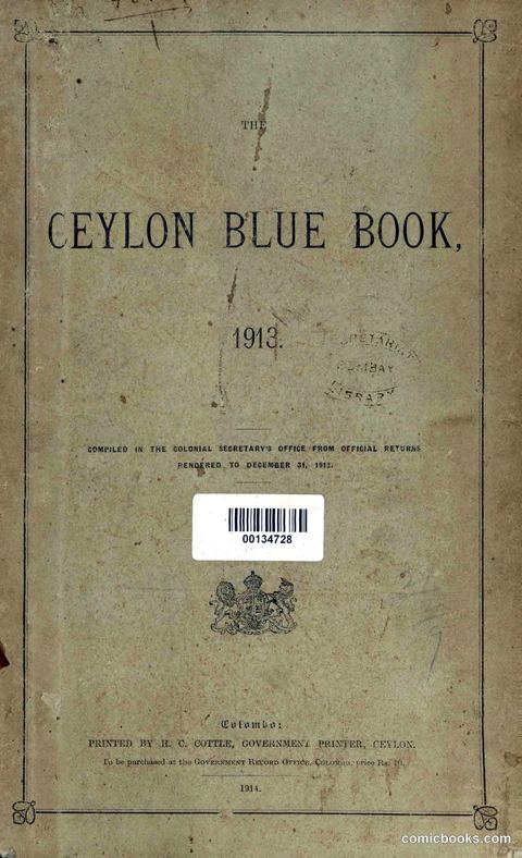 The Ceylon Blue Book, 1913