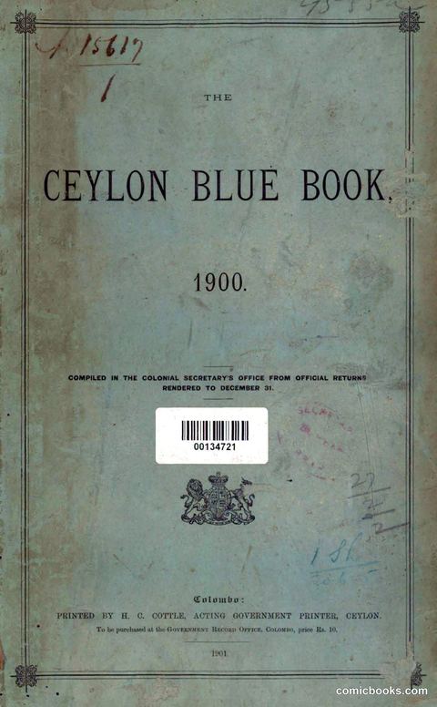 The Ceylon Blue Book, 1900