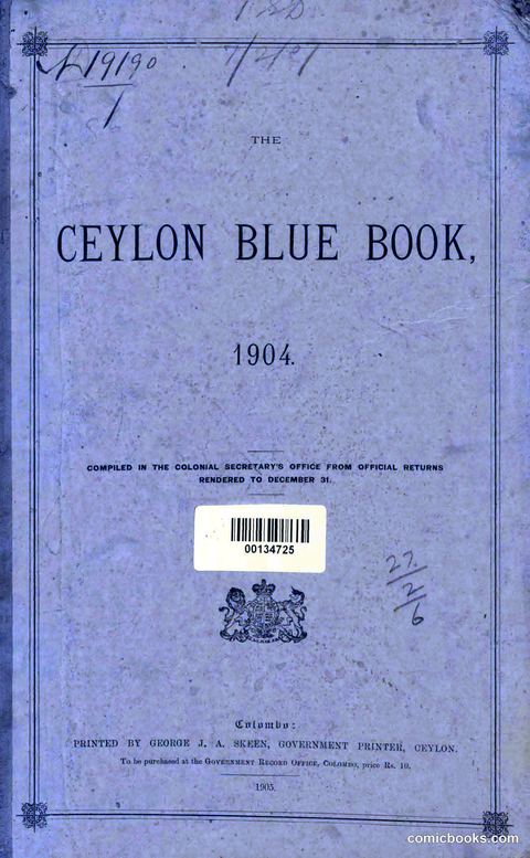 The Ceylon Blue Book, 1904