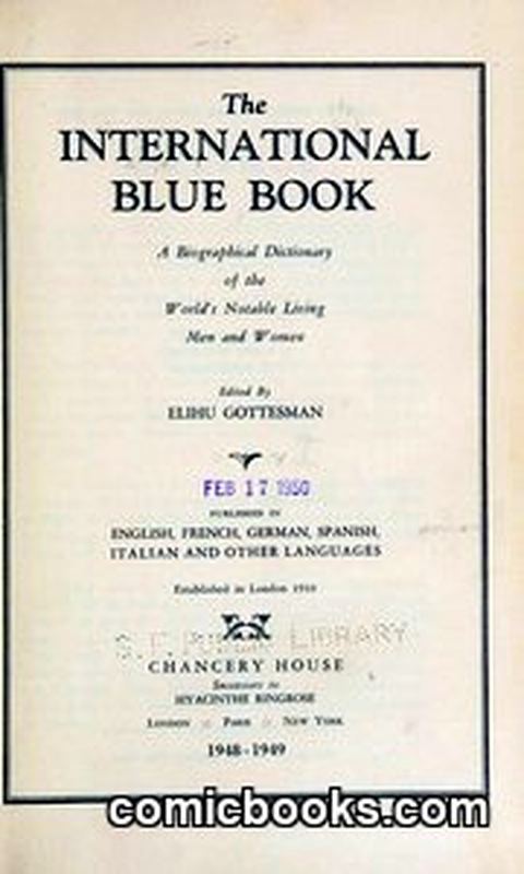 The International Blue Book