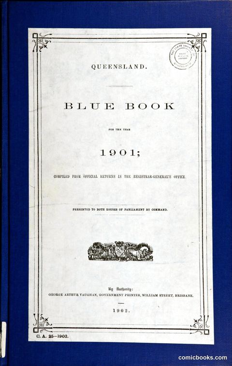 Queensland Blue Book for the year 1901