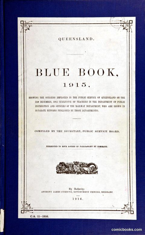 Queensland Blue Book, 1915