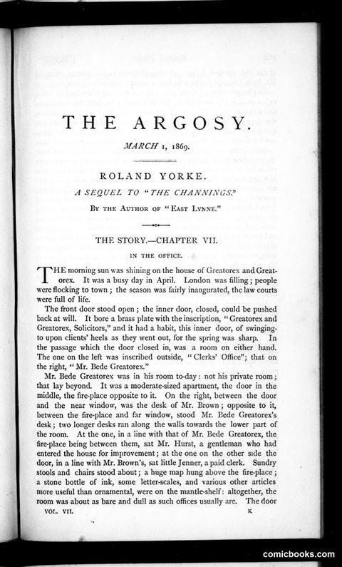 The Argosy, Vol. 7