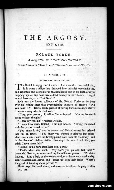 The Argosy, Vol. VII