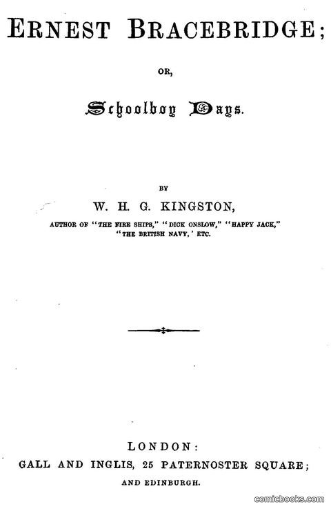 Ernest Bracebridge; or, Schoolboy Days