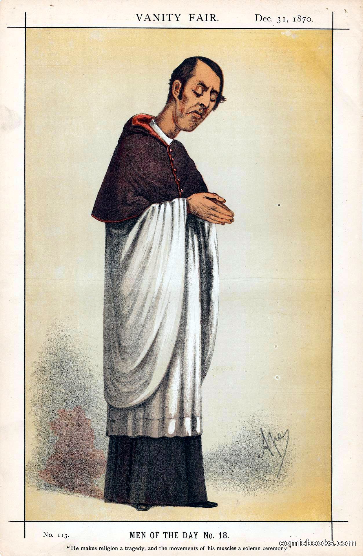 Carlo Pellegrini, 'Men of the Day No. 18' — Vanity Fair, 31 December 1870