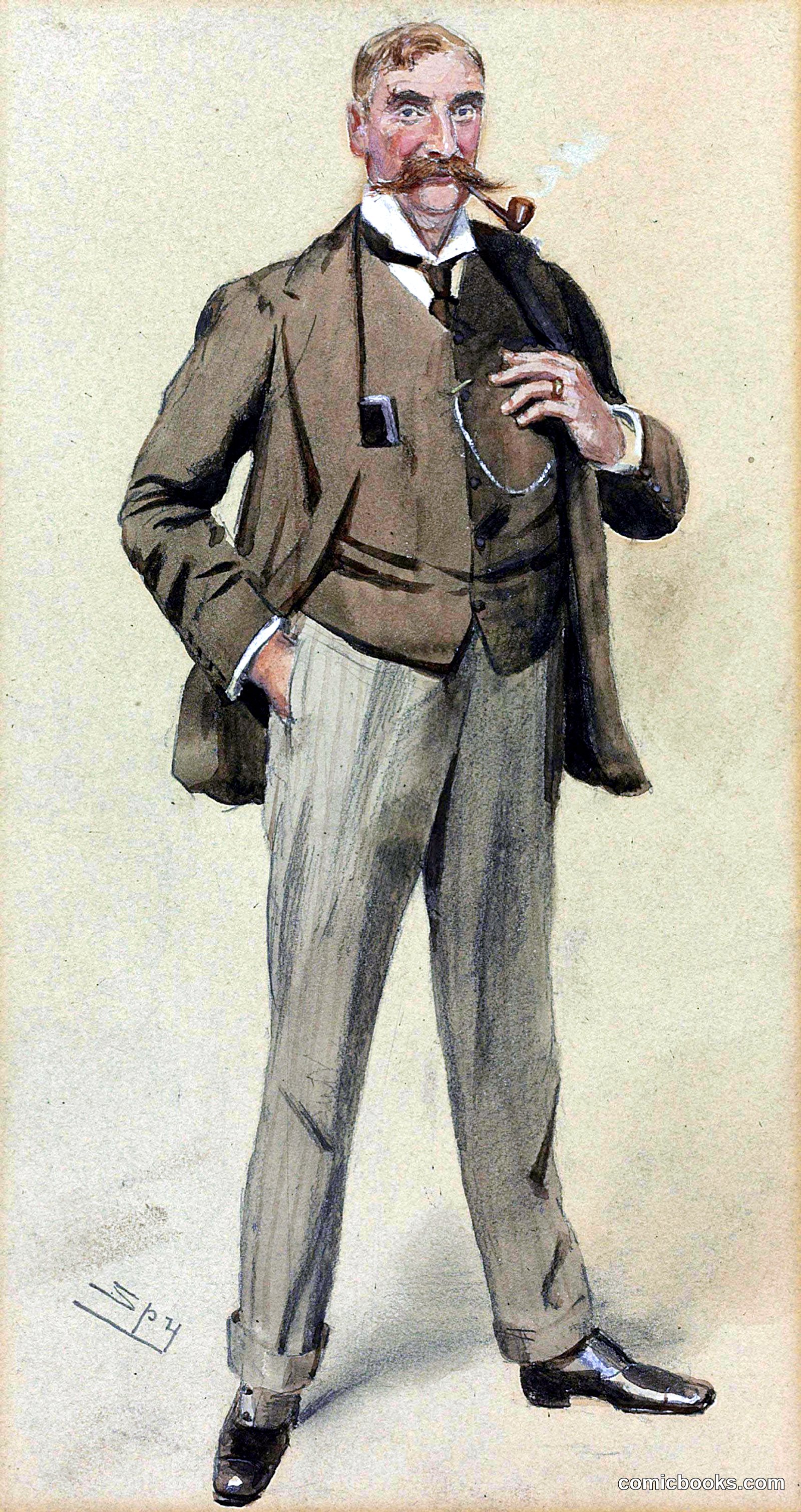 George FitzRoy Henry Somerset, 3rd Baron Raglan (1857–1921), by Leslie Ward ('Spy'), published in Vanity Fair, 14 February 1901