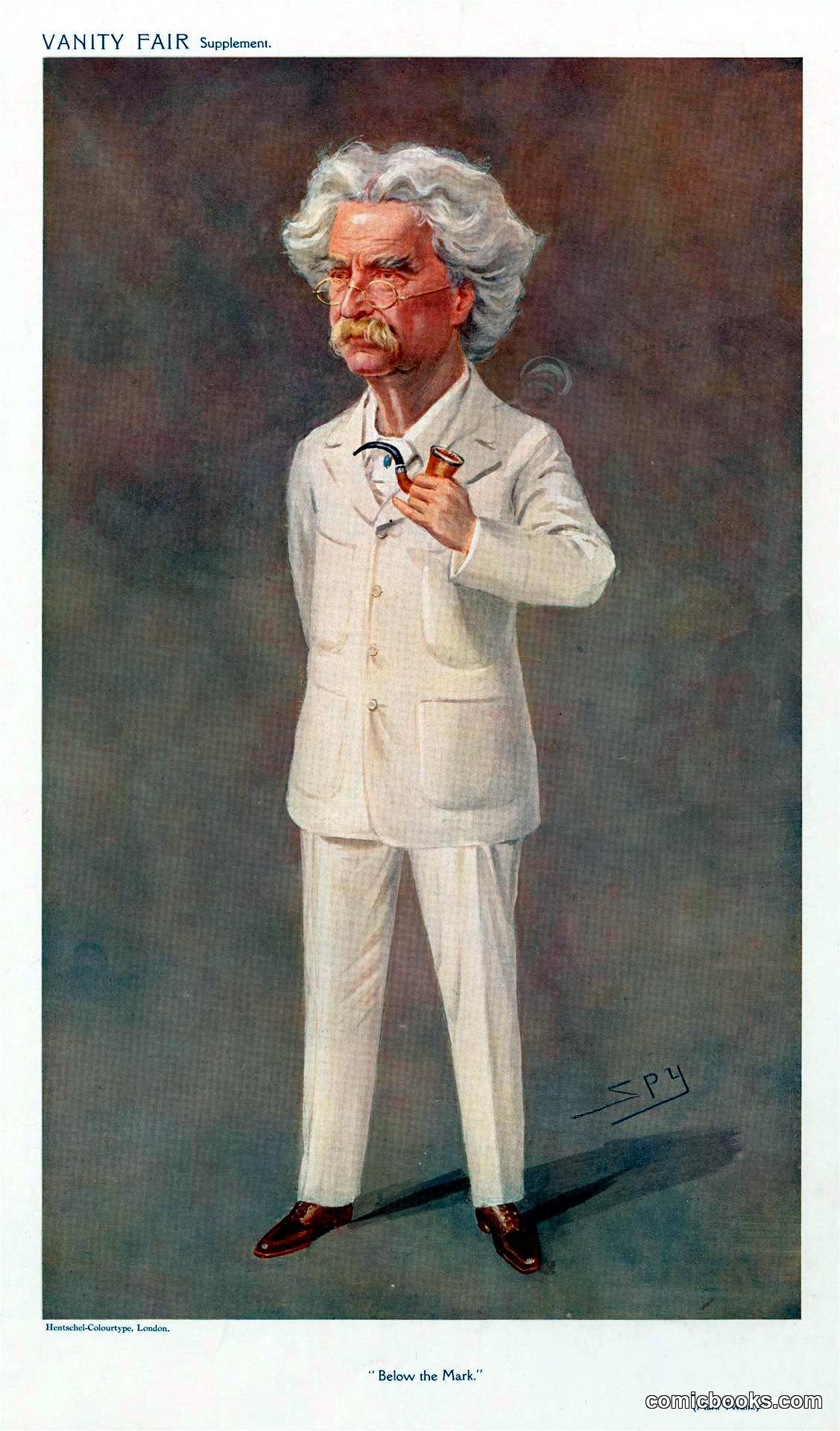 Leslie Ward ('Spy') — 'Below the Mark' (Mark Twain)