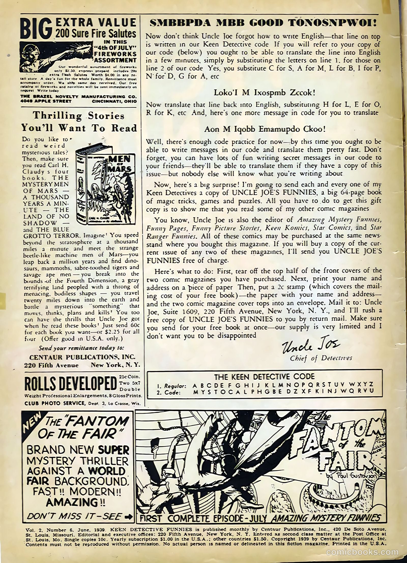 Keen Detective Funnies #6 — page 2 of 68