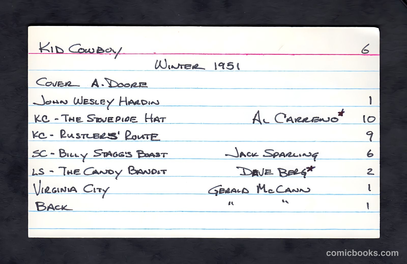Kid Cowboy #6 — page 37 of 37