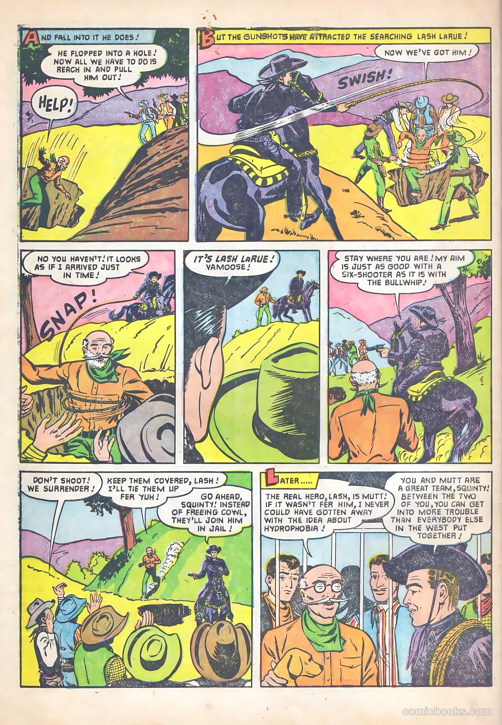 Lash La Rue Western #53 — page 34 of 36