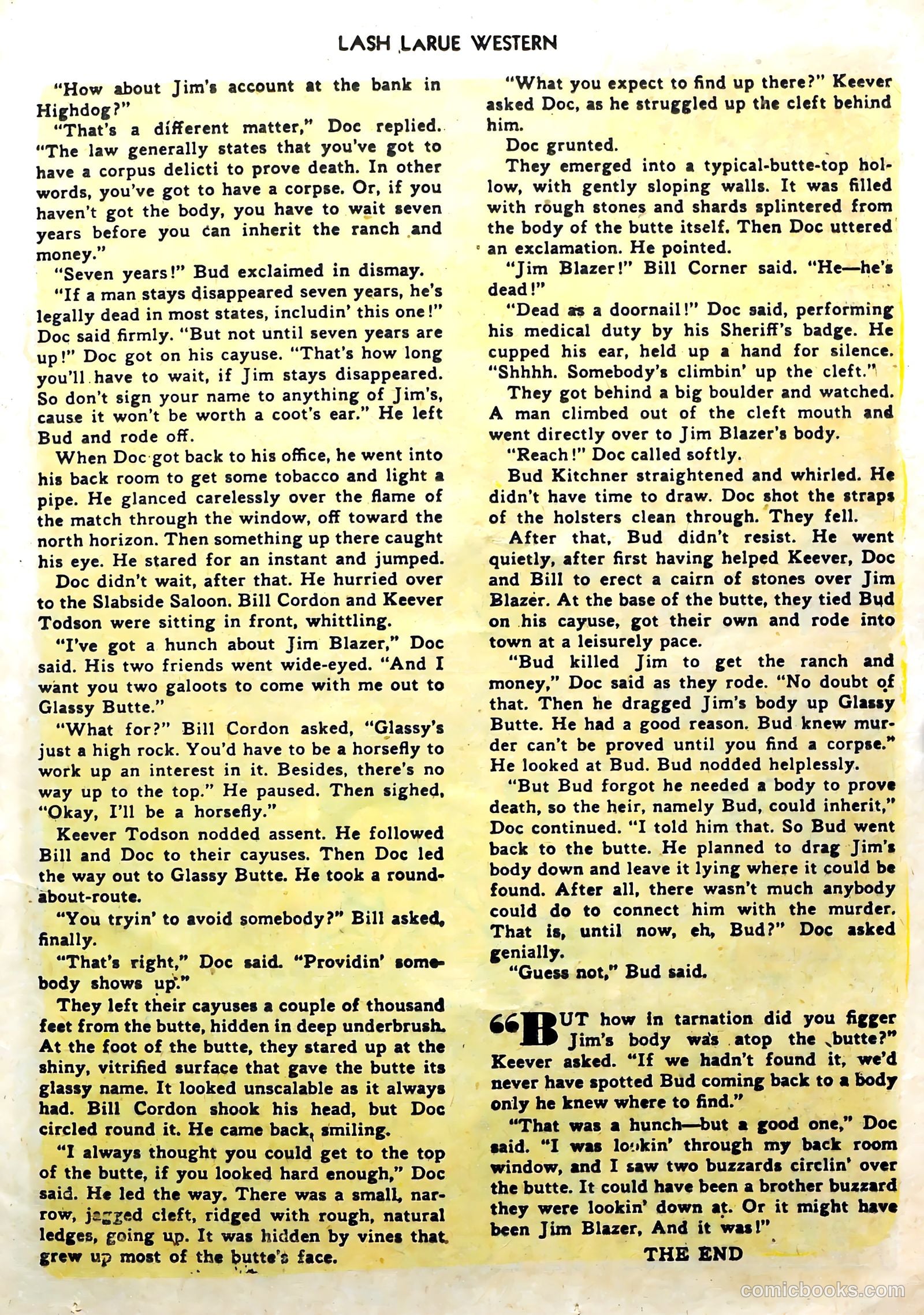 Lash La Rue Western #57 — page 25 of 36