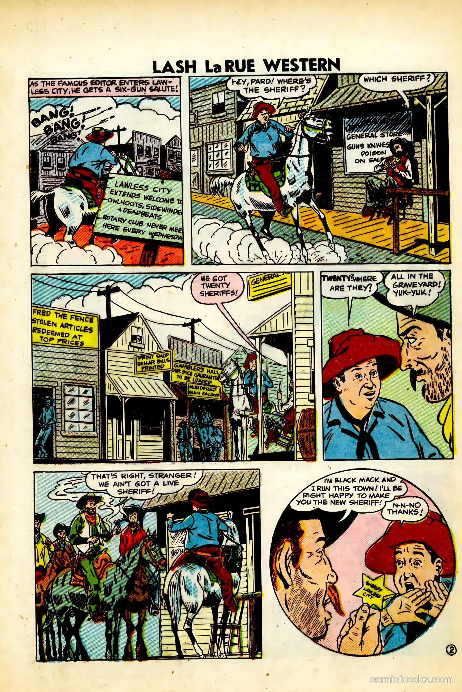 Lash La Rue Western #63 — page 28 of 36