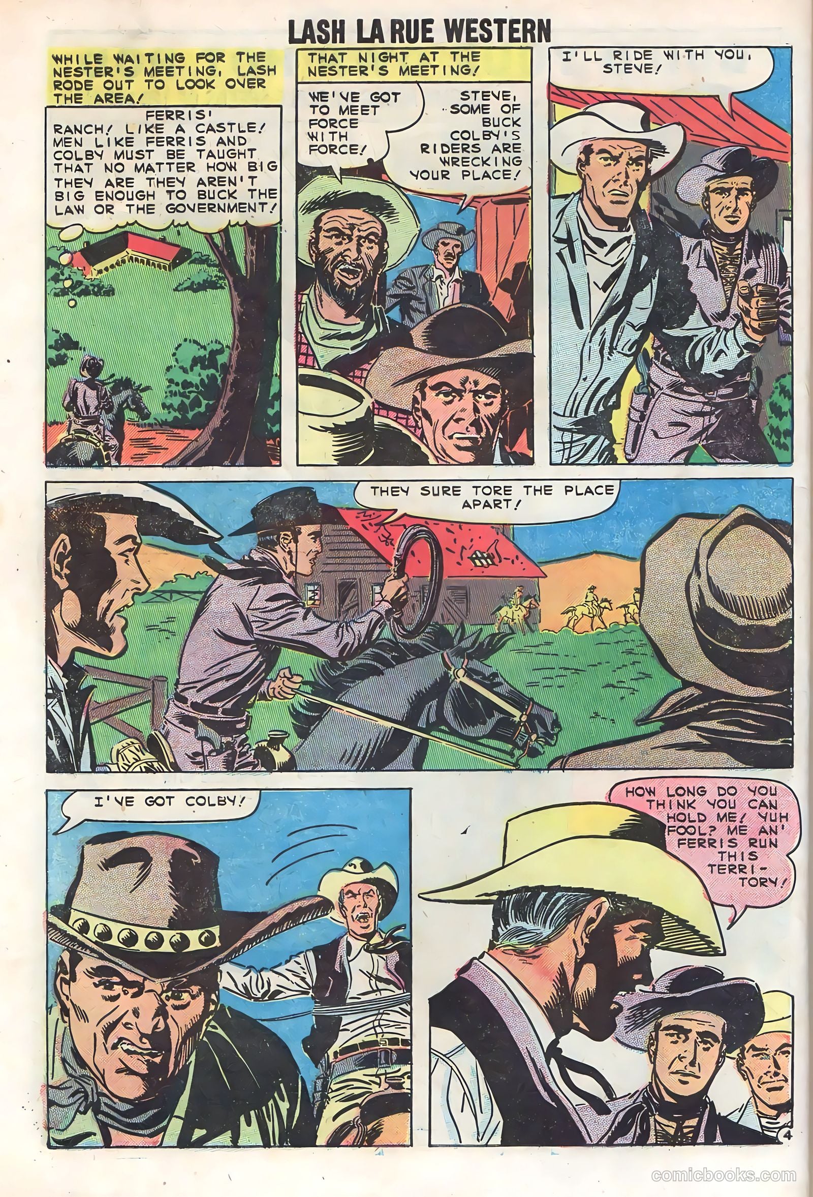 Lash La Rue Western #73 — page 32 of 36