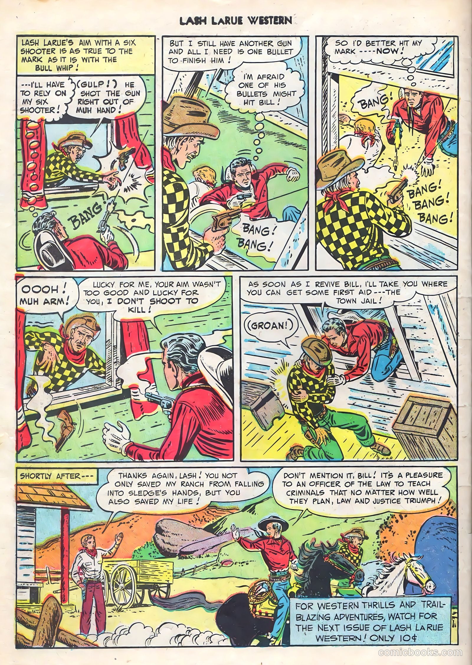 Lash LaRue Western #1 — page 34 of 36