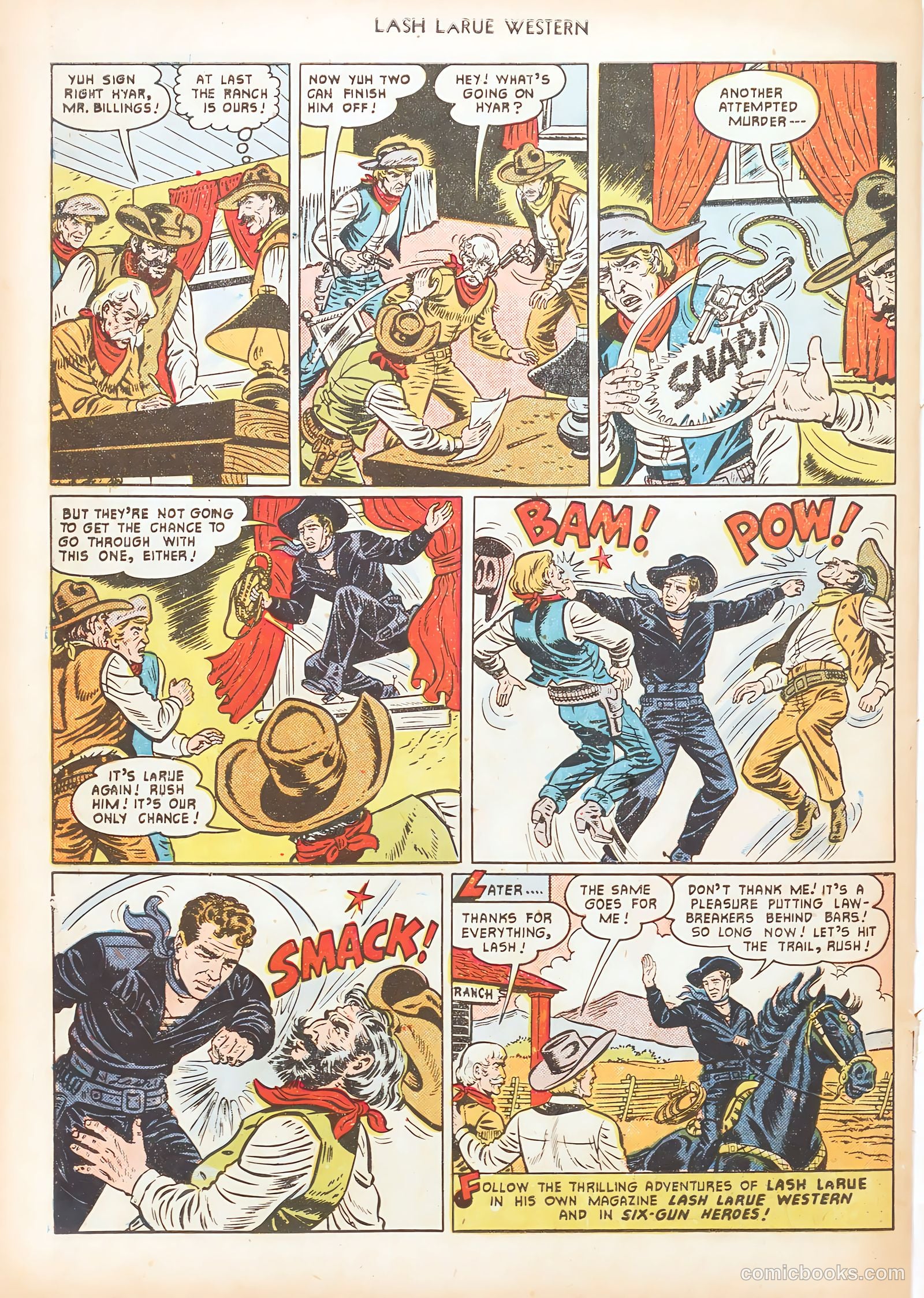 Lash LaRue Western #16 — page 34 of 36