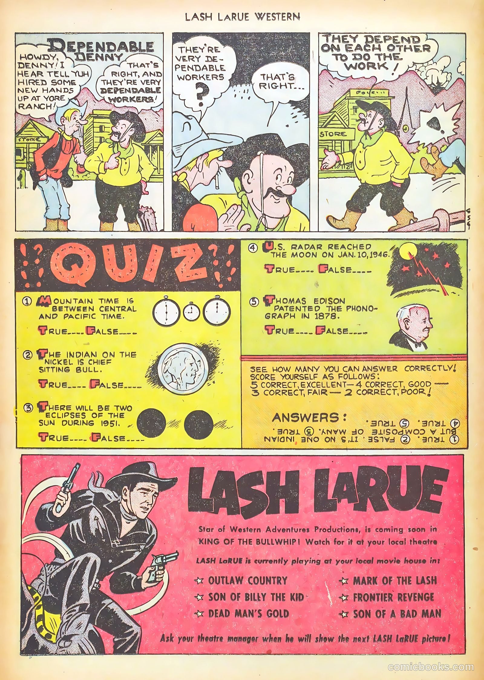 Lash LaRue Western #17 — page 16 of 36