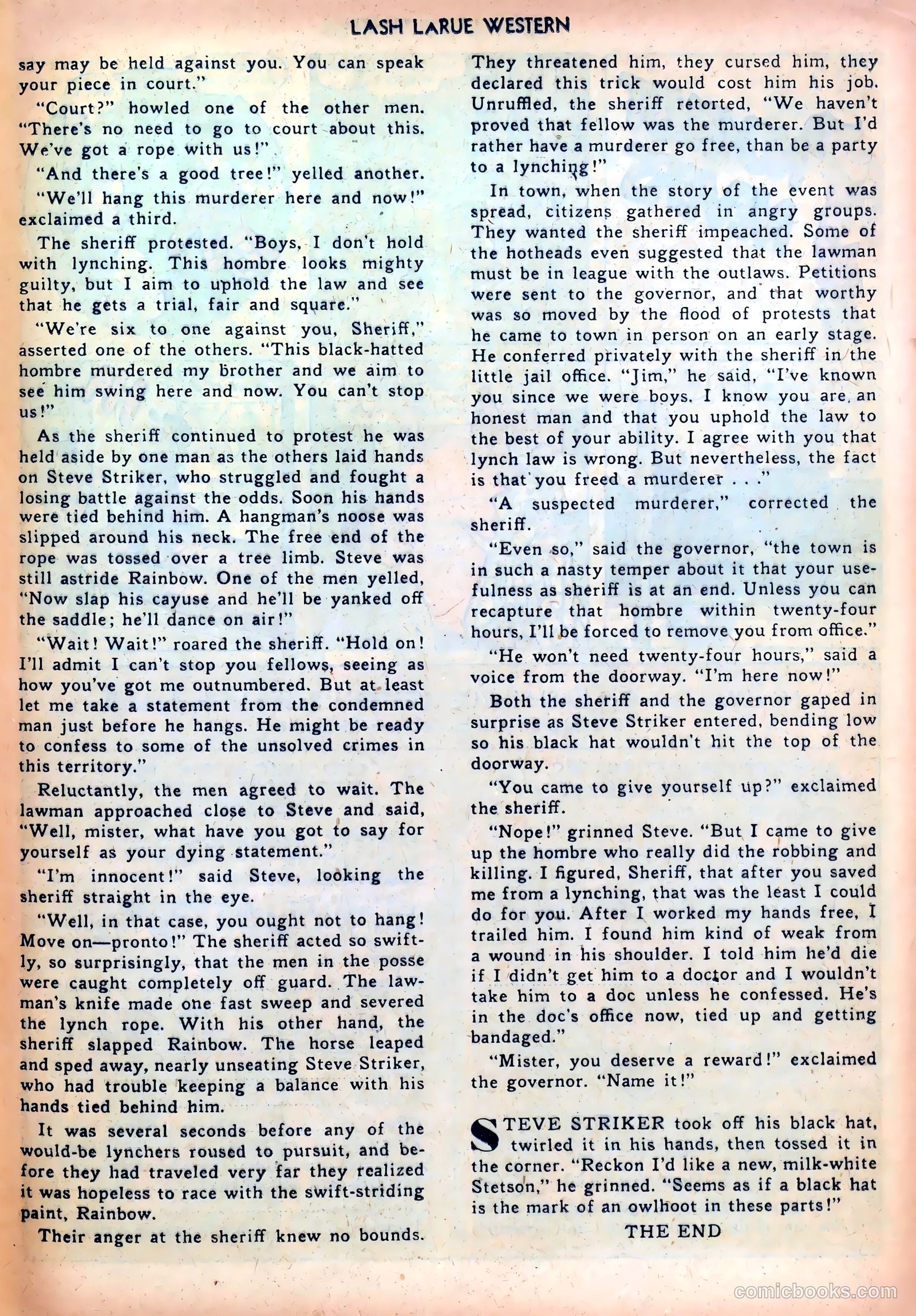 Lash LaRue Western #19 — page 25 of 36