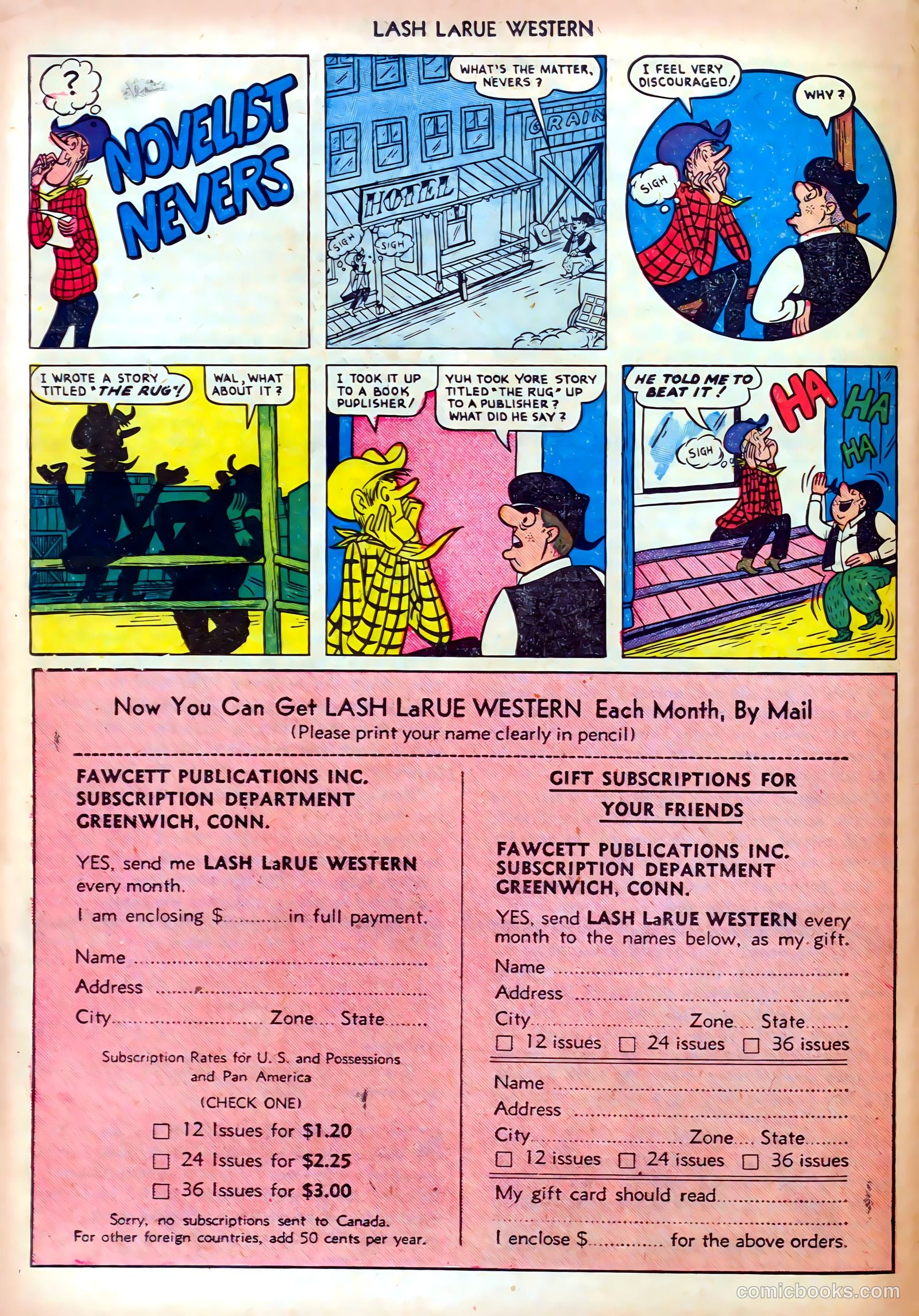 Lash LaRue Western #19 — page 26 of 36