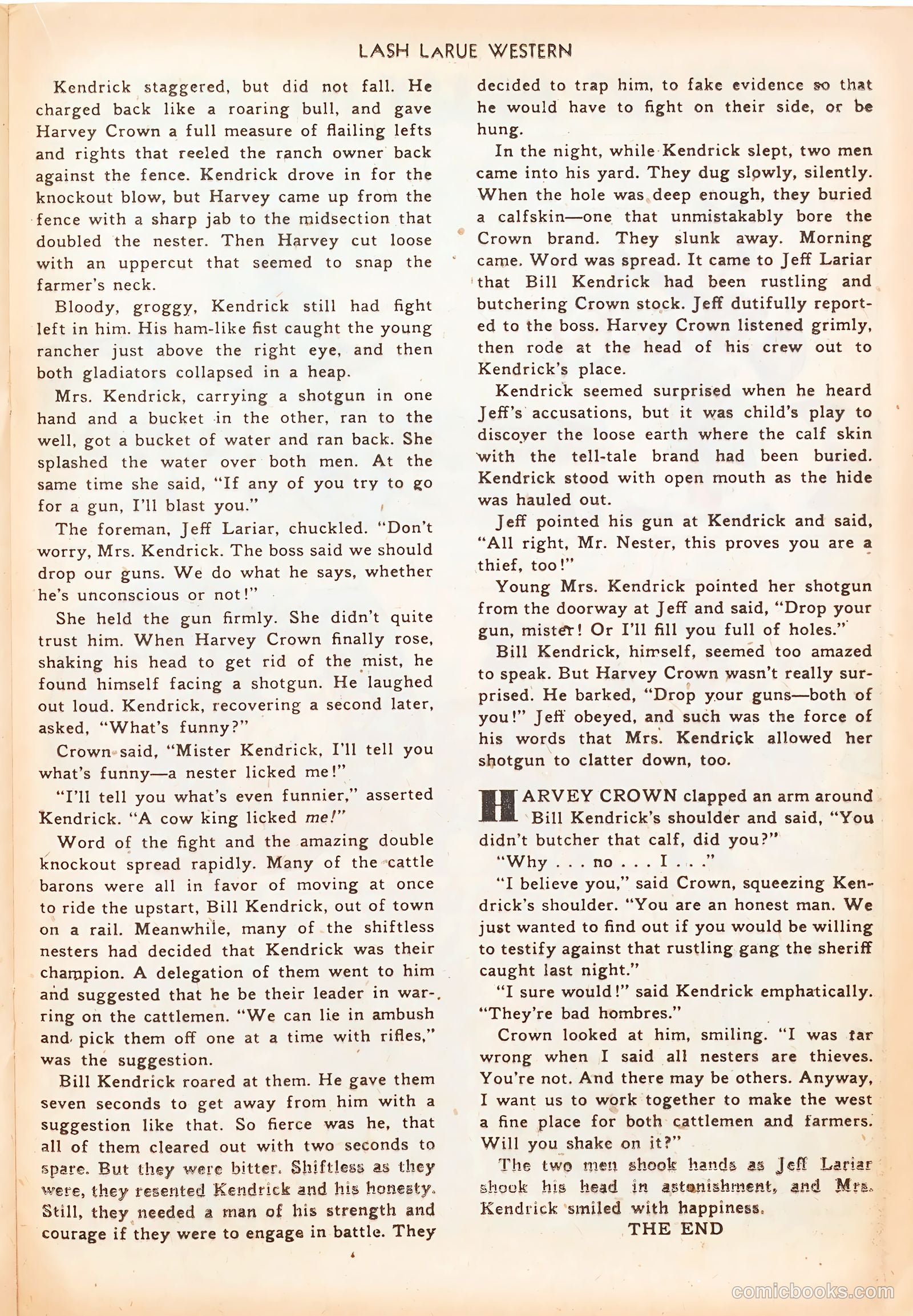 Lash LaRue Western #20 — page 21 of 36