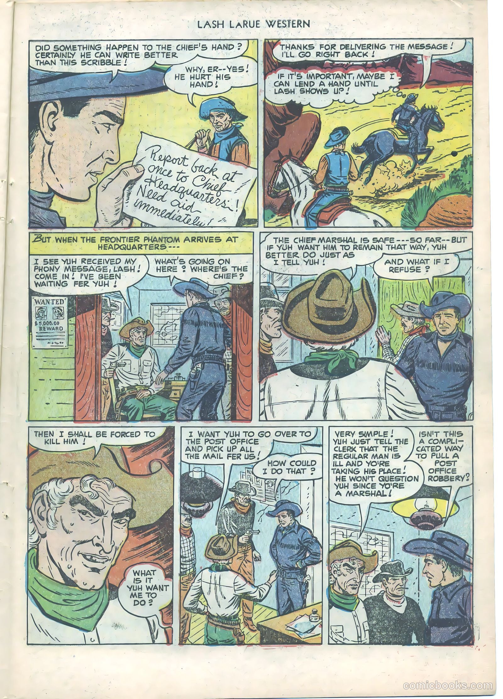 Lash LaRue Western #21 — page 27 of 36