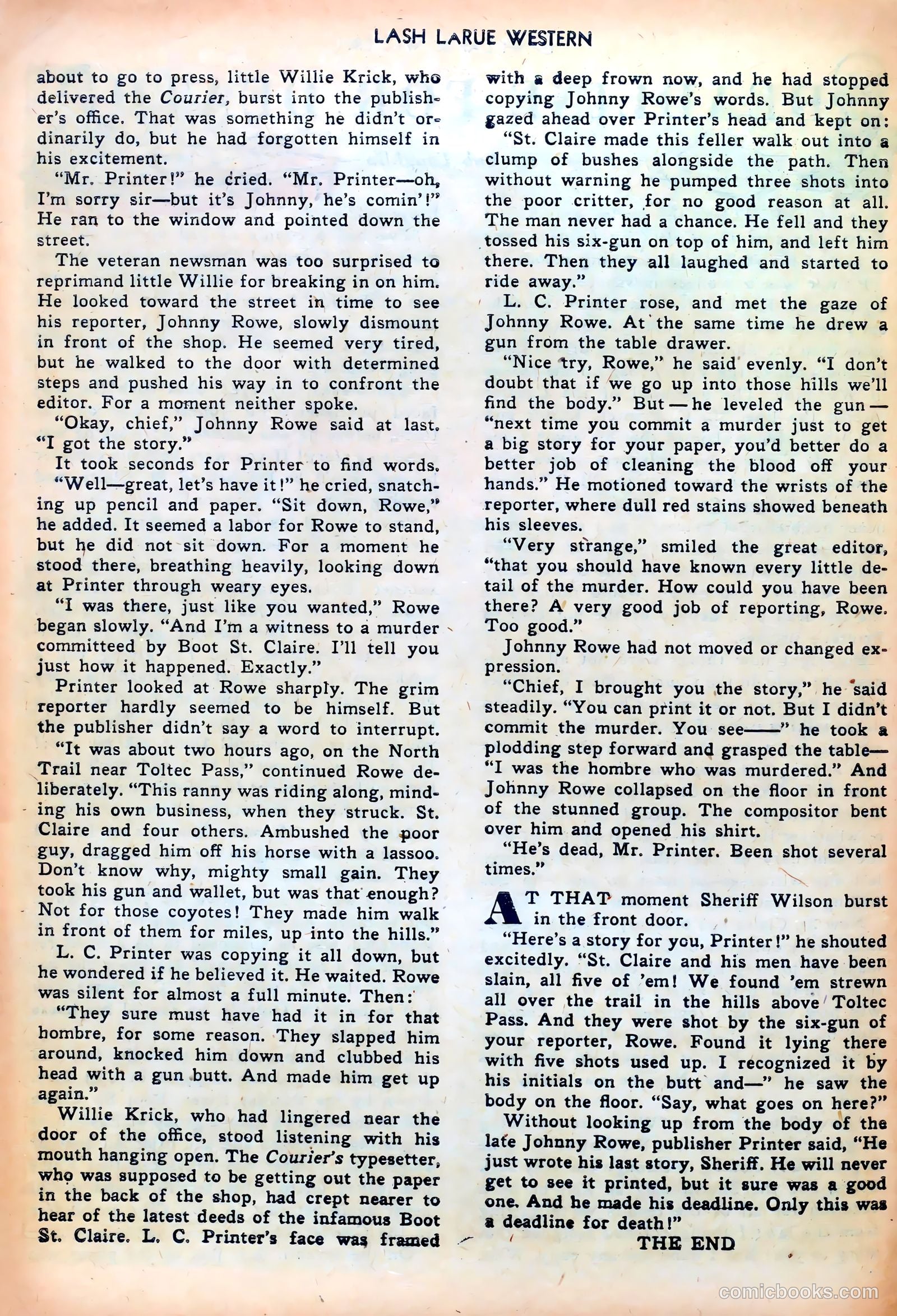 Lash LaRue Western #25 — page 28 of 33