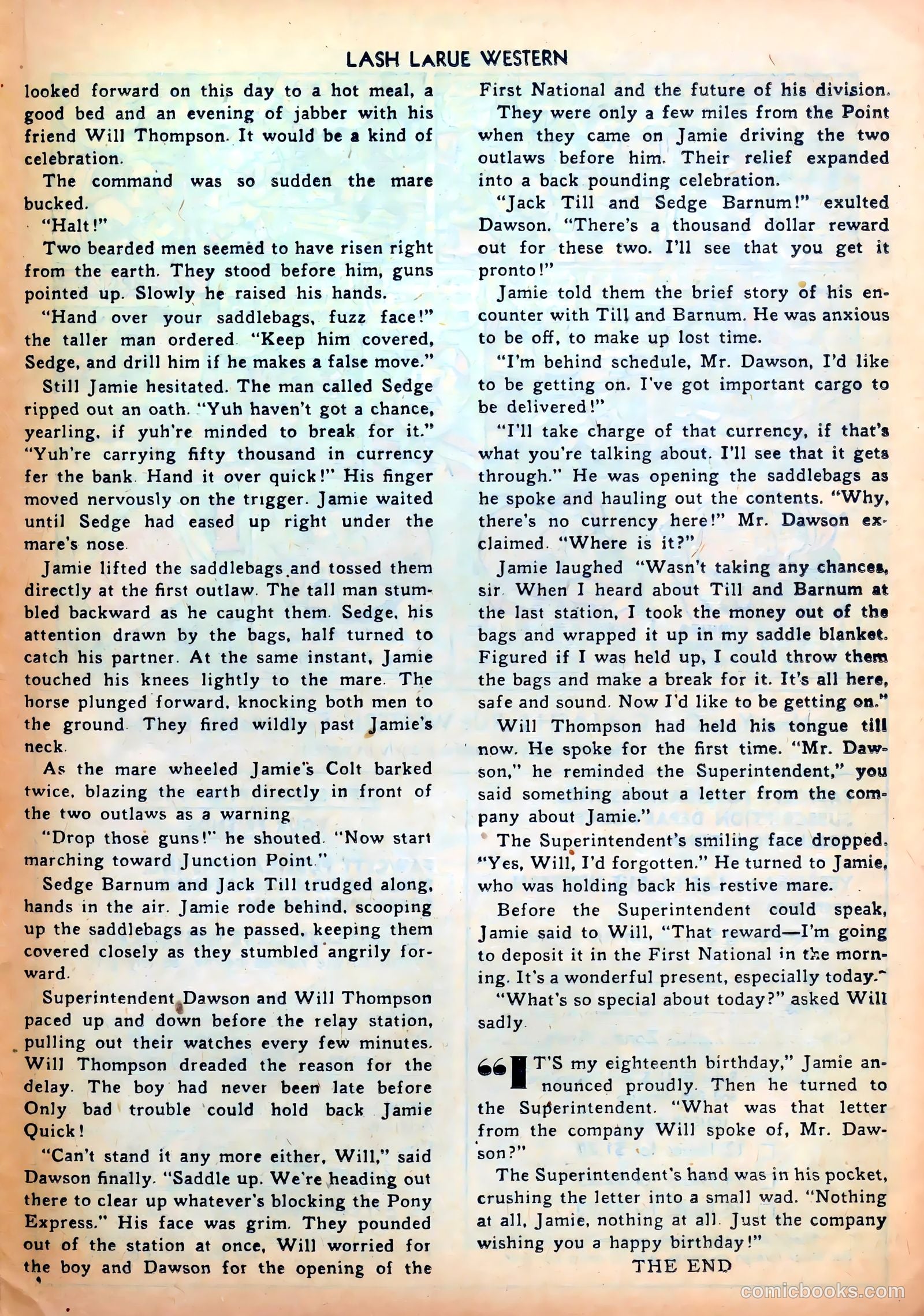 Lash LaRue Western #31 — page 25 of 36