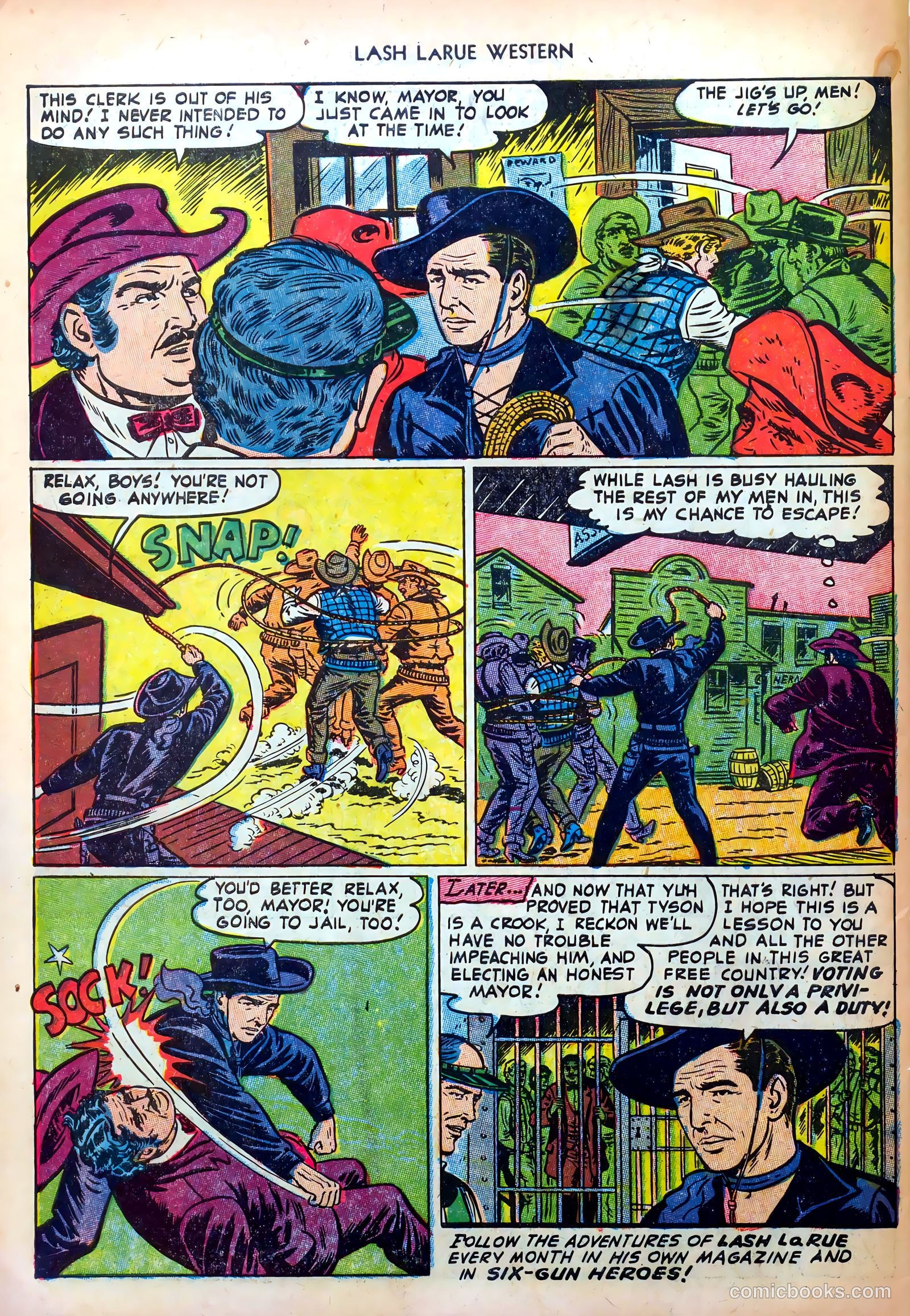 Lash LaRue Western #35 — page 34 of 36