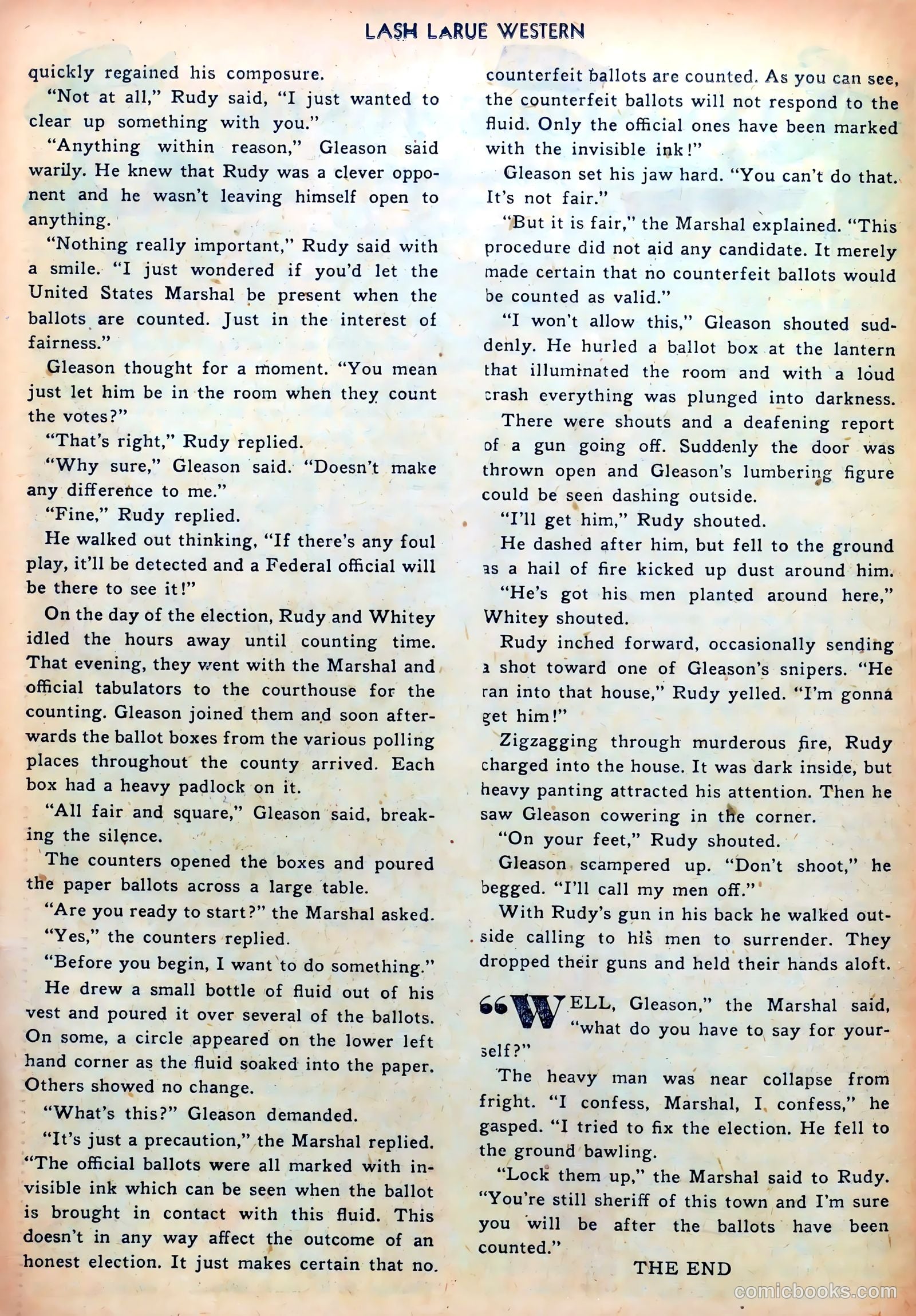 Lash LaRue Western #36 — page 22 of 36