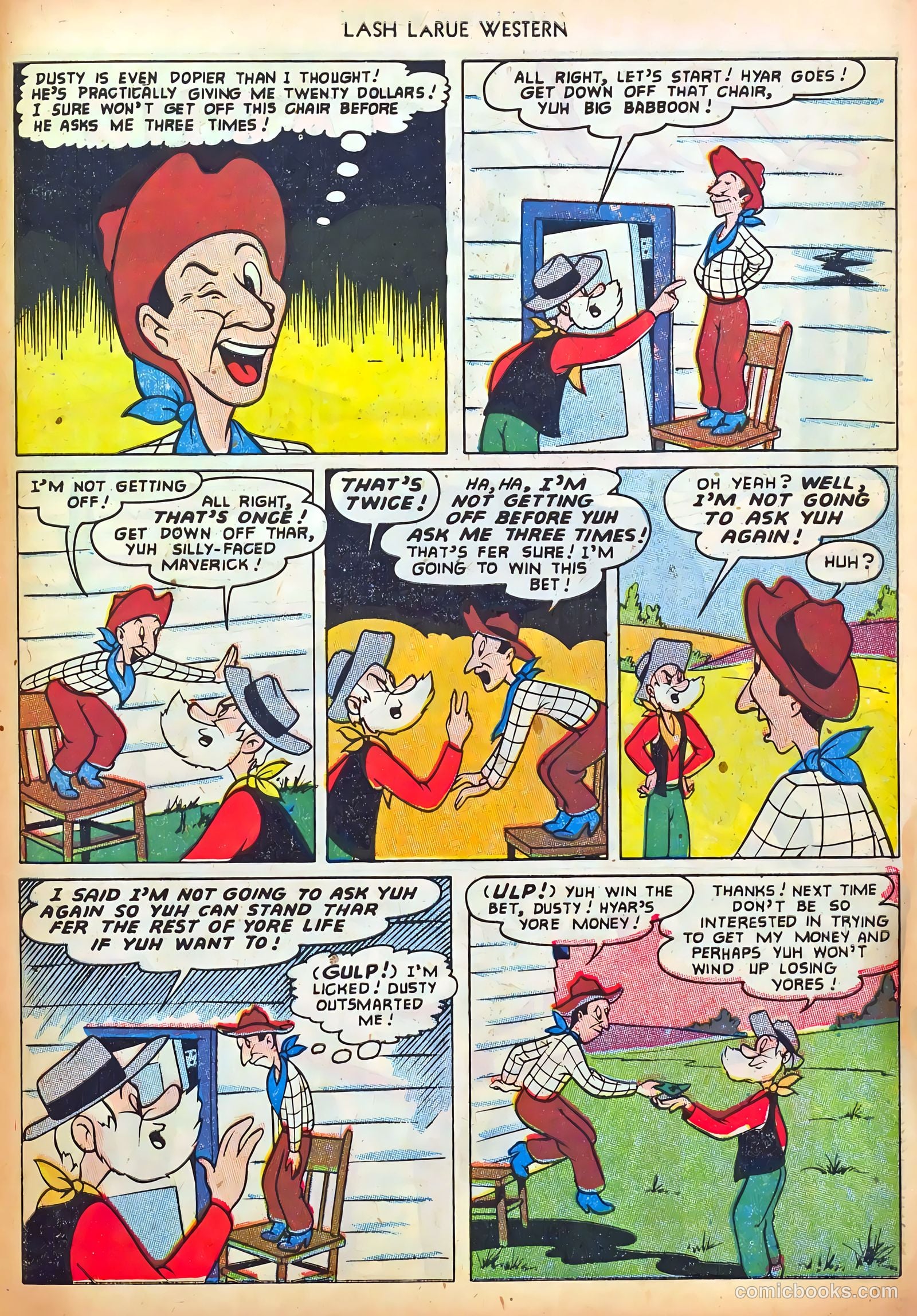 Lash LaRue Western #37 — page 27 of 36