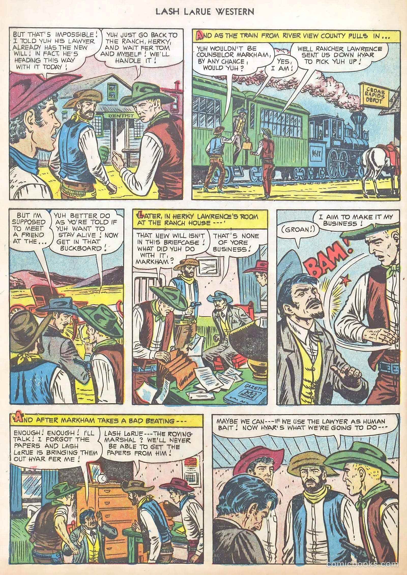 Lash LaRue Western #40 — page 32 of 37