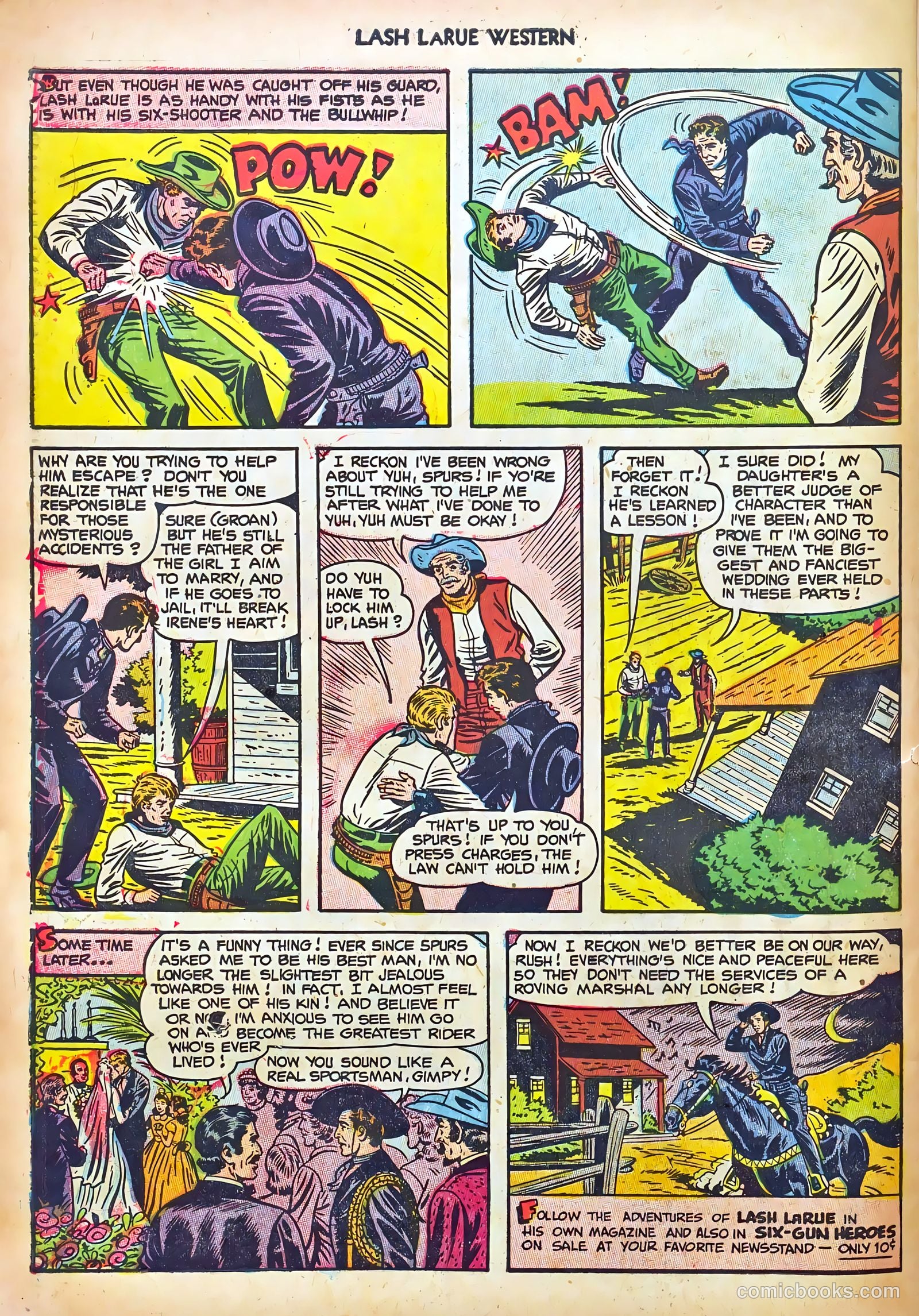 Lash LaRue Western #44 — page 34 of 36