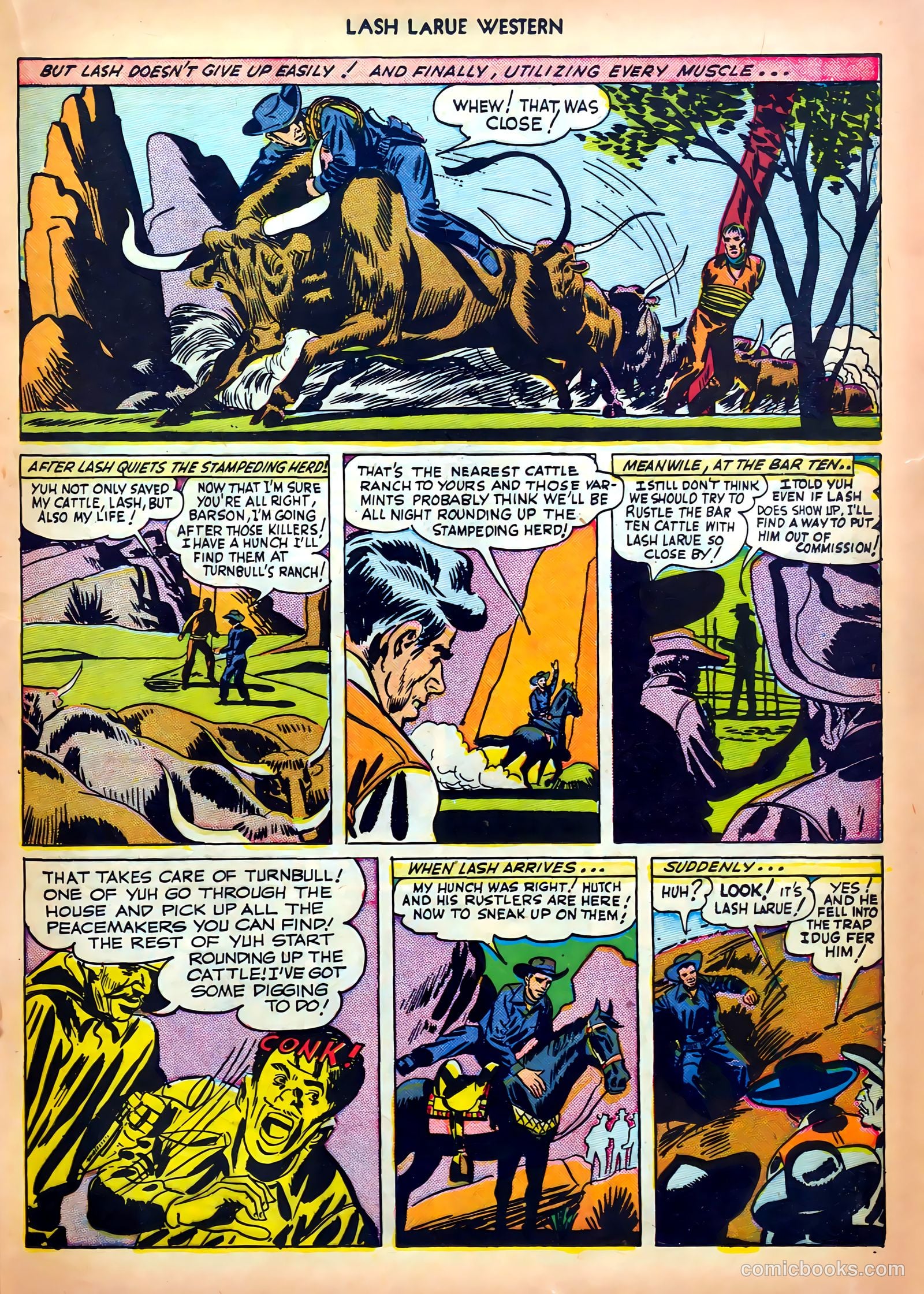 Lash LaRue Western #5 — page 21 of 36