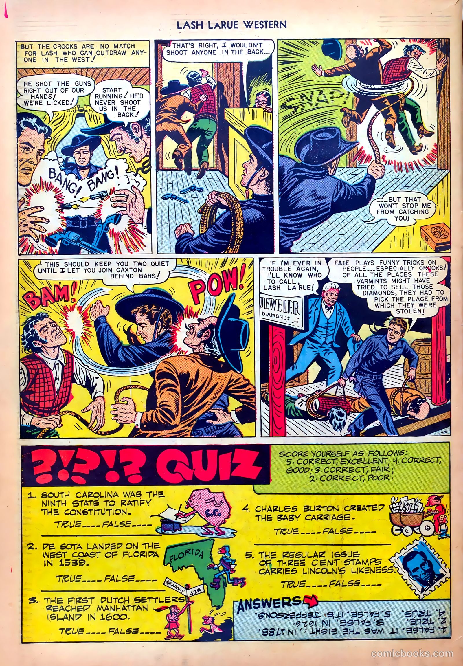 Lash LaRue Western #5 — page 34 of 36