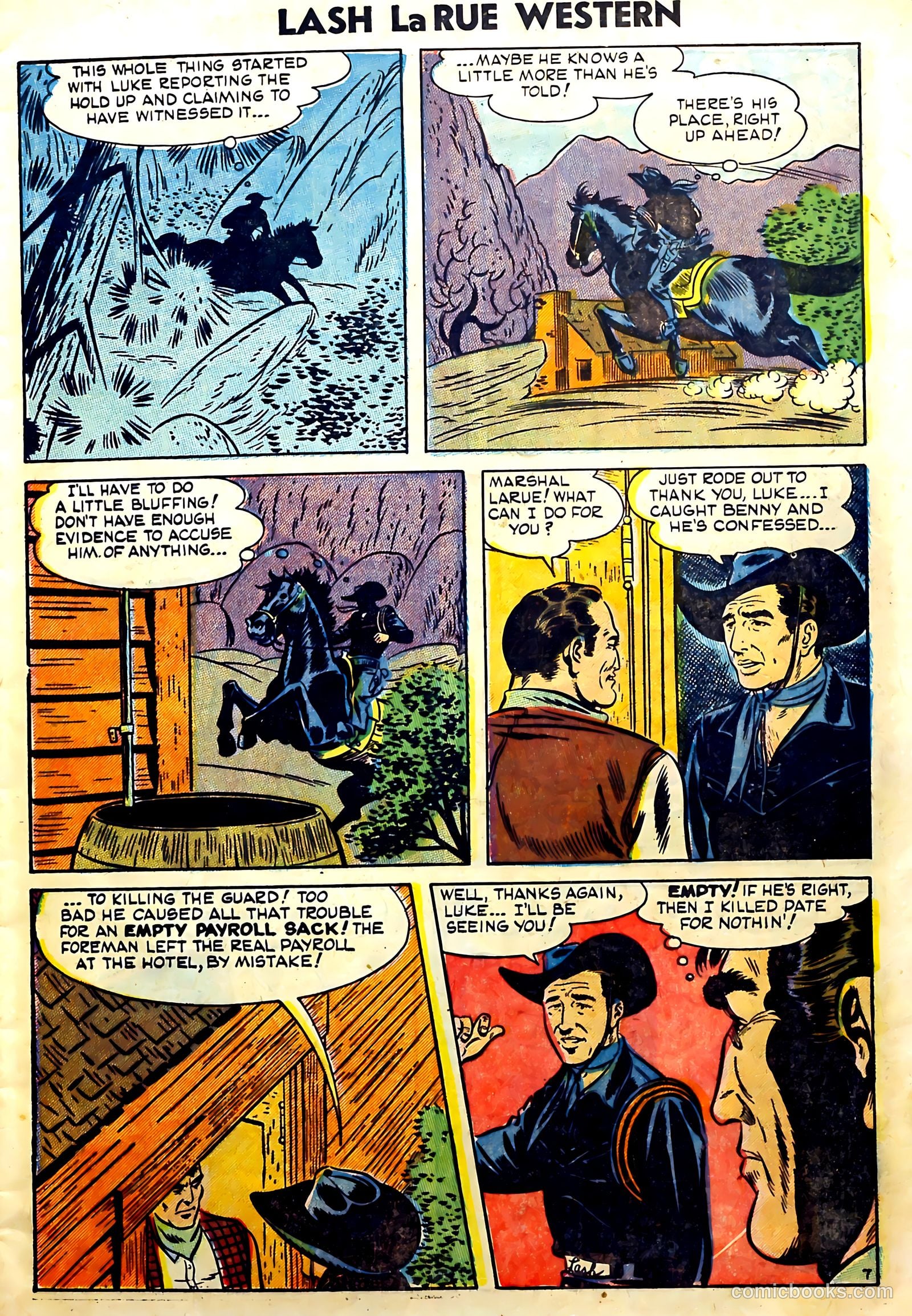 Lash Larue Western #51 — page 9 of 36