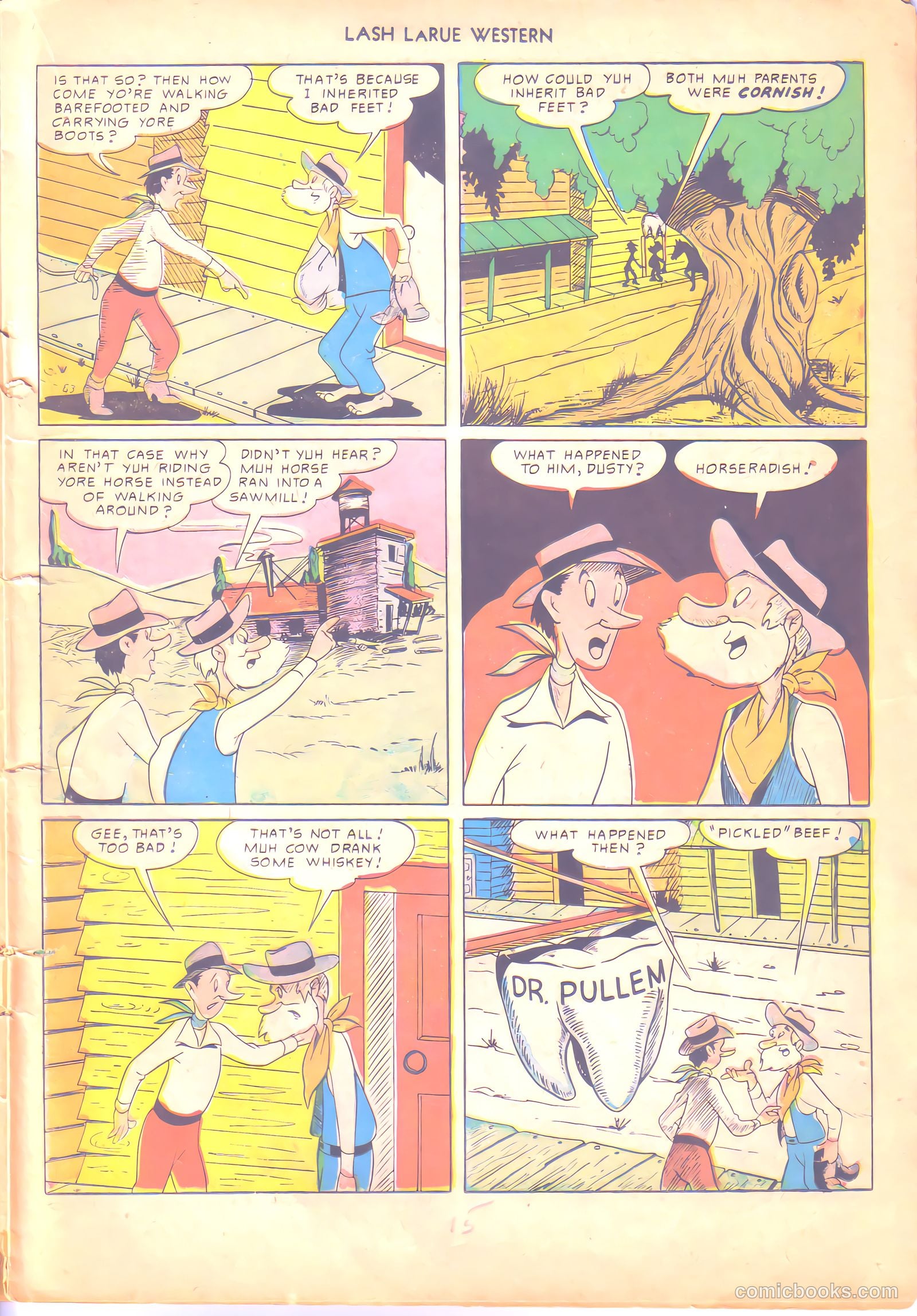 Lash LaRue Western #6 — page 15 of 36