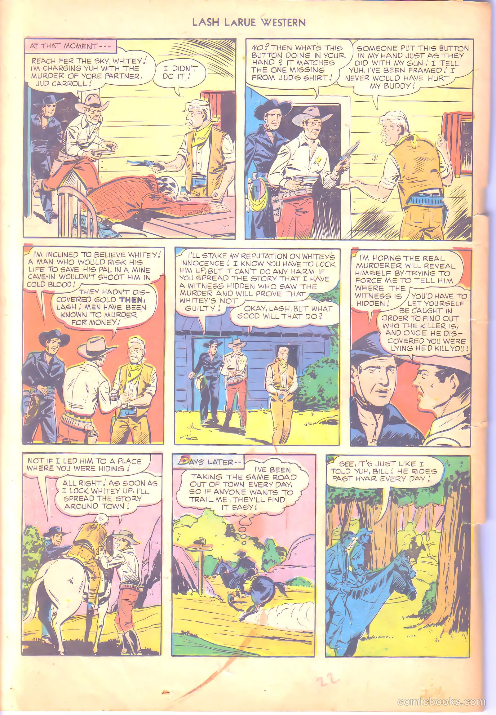 Lash LaRue Western #6 — page 22 of 36