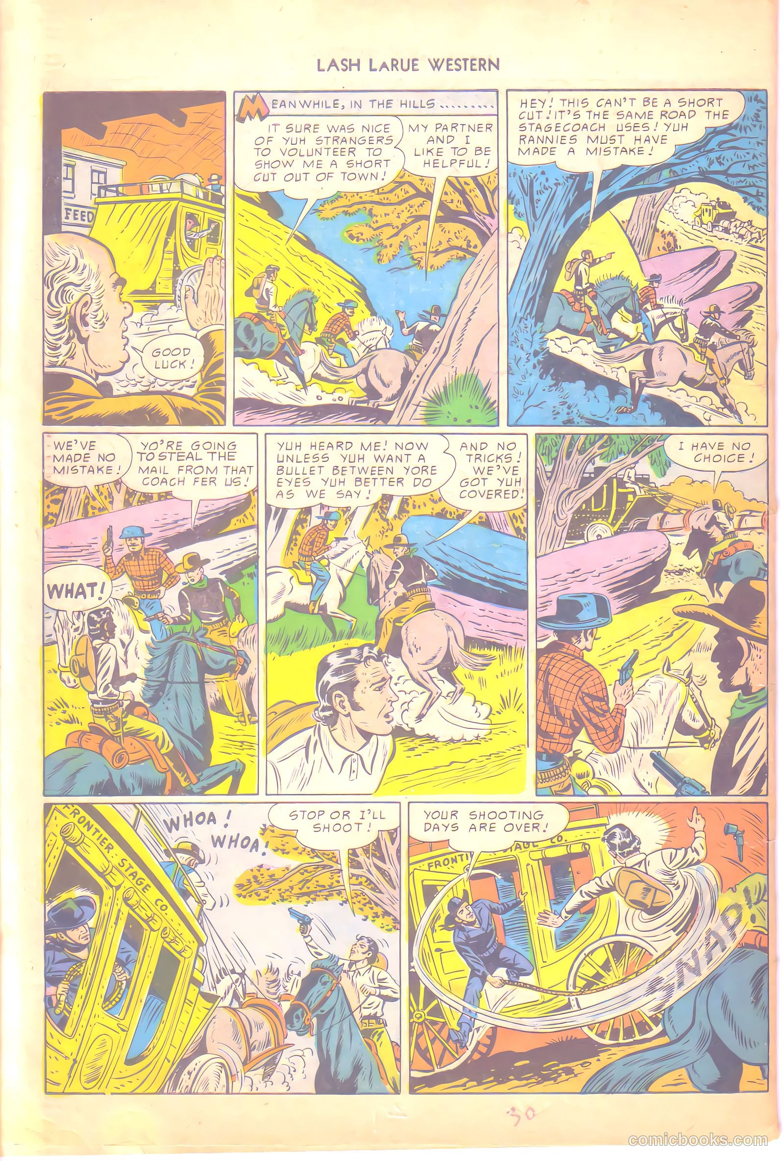 Lash LaRue Western #6 — page 30 of 36