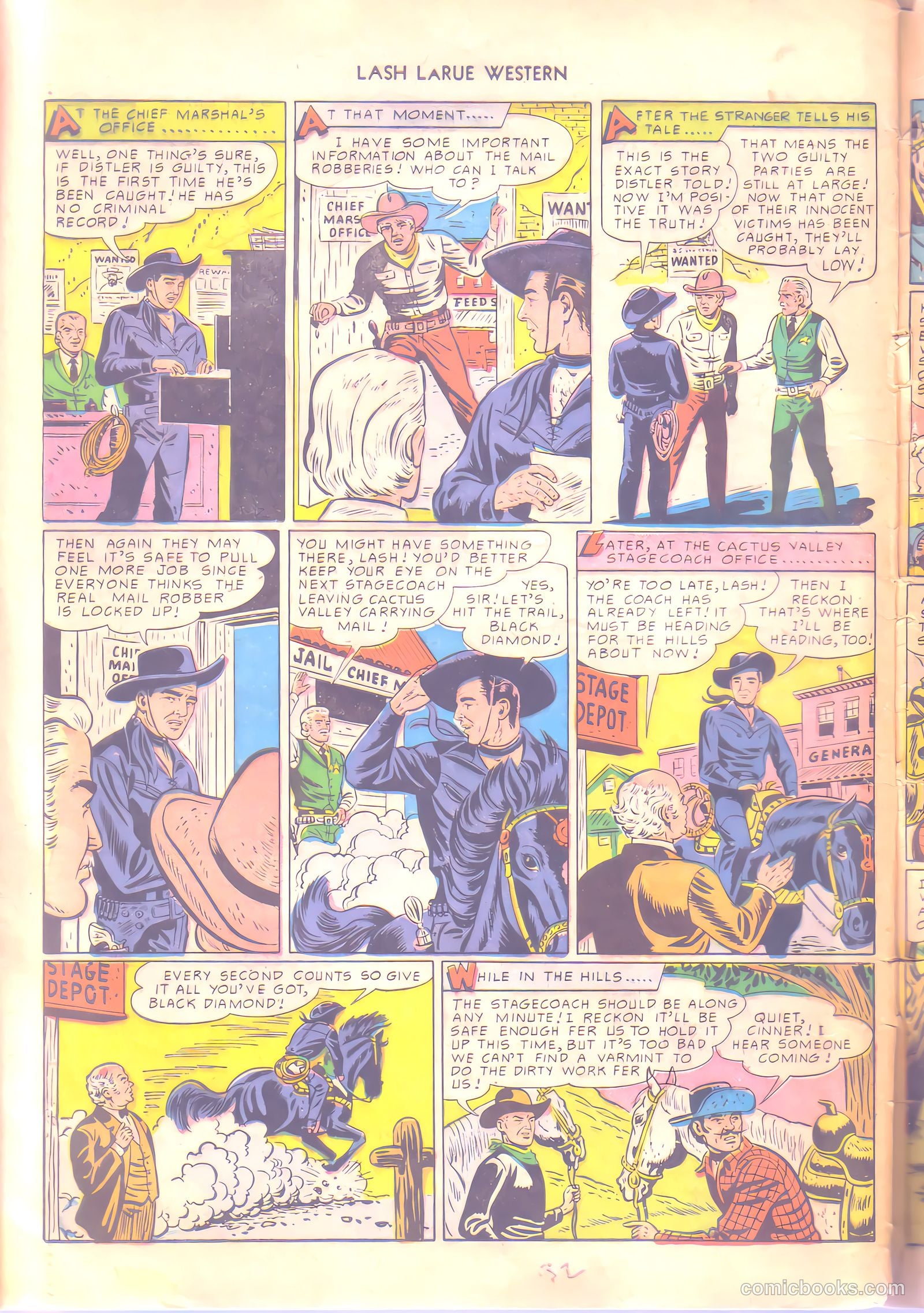 Lash LaRue Western #6 — page 32 of 36