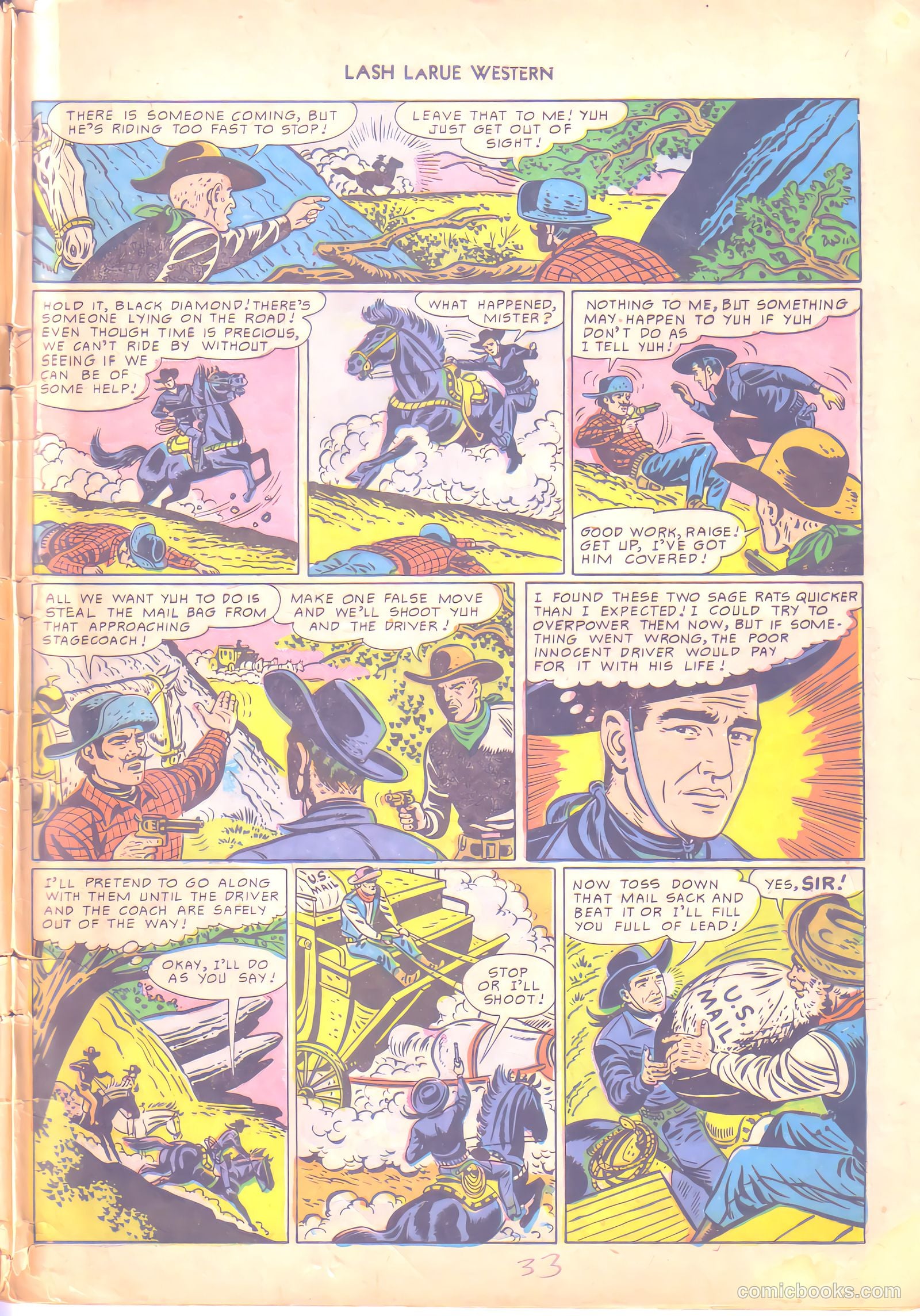 Lash LaRue Western #6 — page 33 of 36