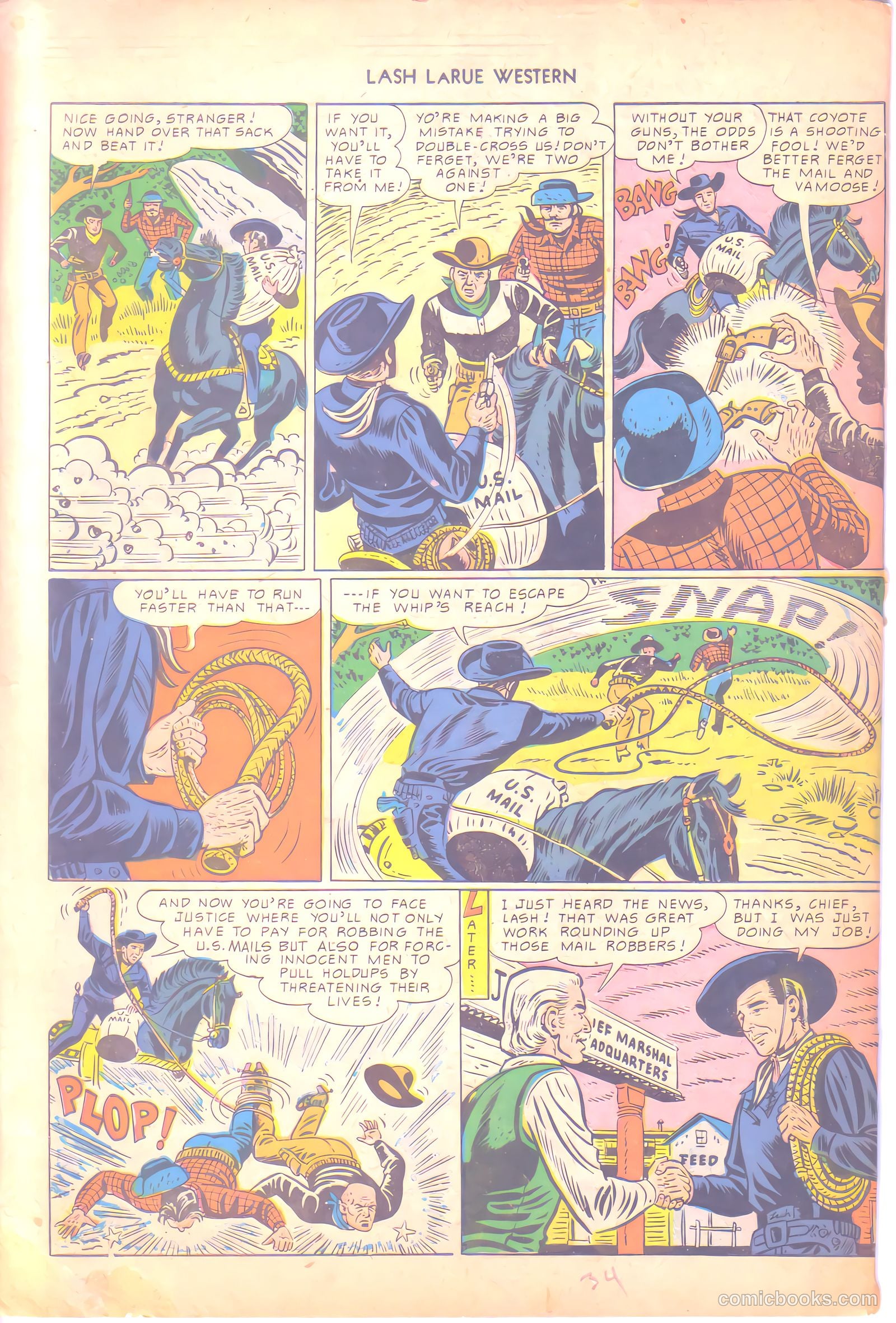Lash LaRue Western #6 — page 34 of 36